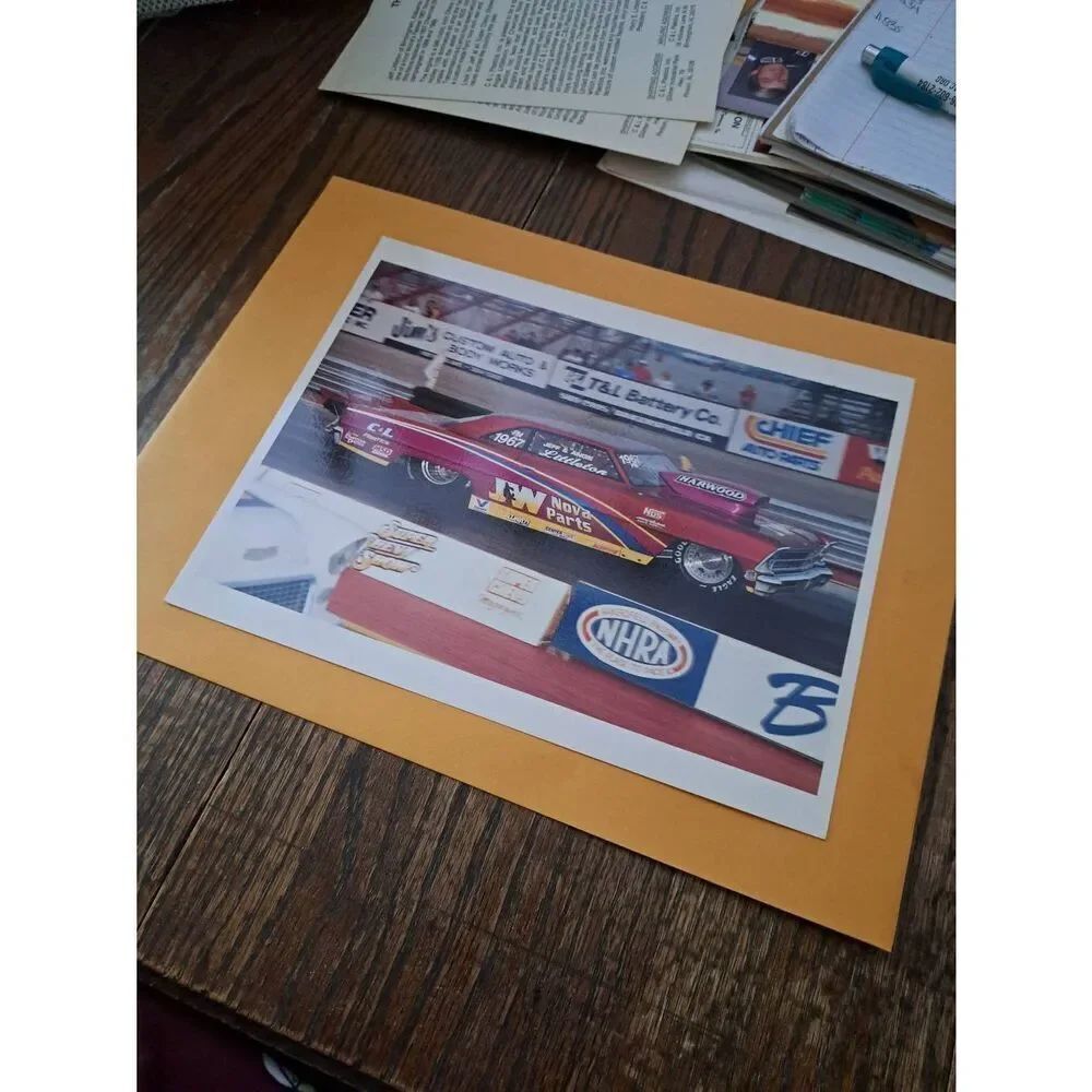 Vintage Jeff Littleton 1967 Nova World's Fastest Drag Car 8x10 Promo Photo NHRA